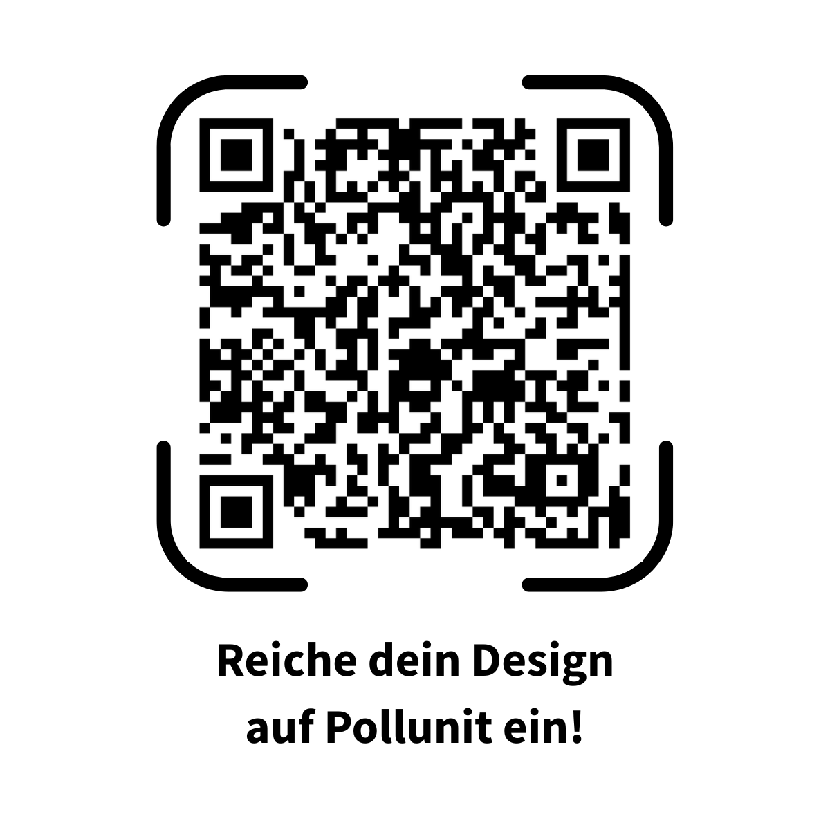 QR Code zu Pollunit, um dein Design einzureichen. Alternativ nutze den Link im Text. 